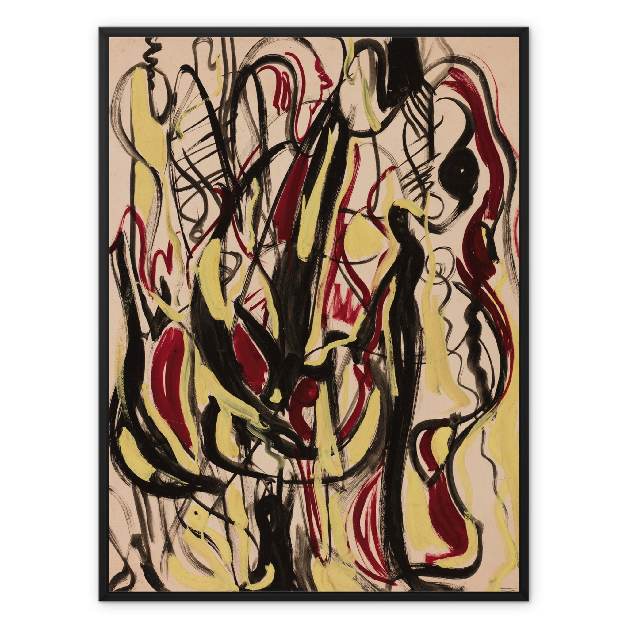 Wonky Walls - A la Kandinsky, 1960 - Framed Canvas - Lola Liivat - Art Prints & Framed Canvases