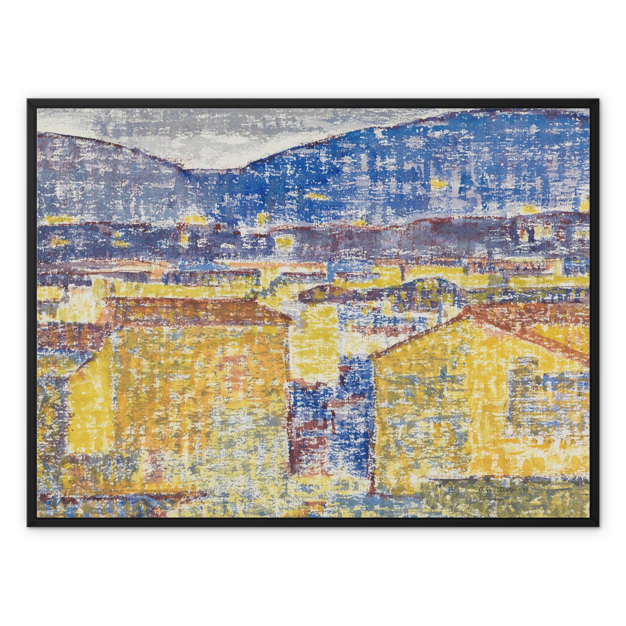 Wonky Walls - Blick auf Florenz, 1911 - Framed Canvas - August Babberger - Art Prints & Framed Canvases