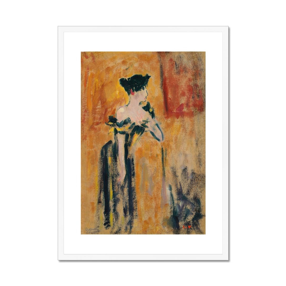 Wonky Walls - Brune à la robe noire et jaune, 1895 - Louis Valtat - Art Prints & Framed Canvases