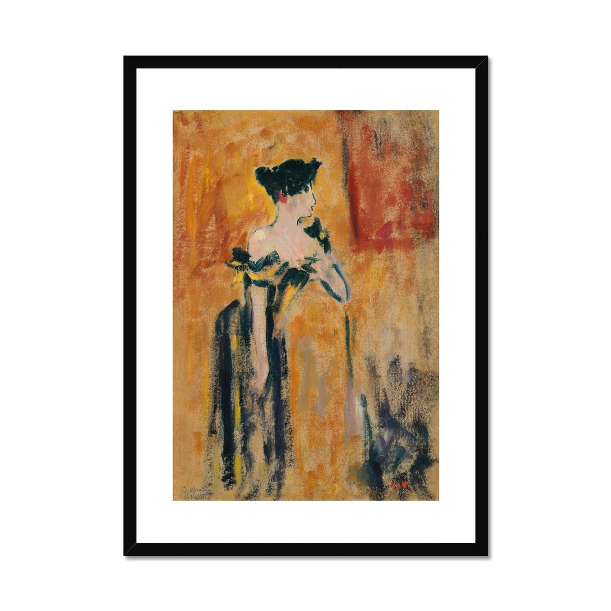 Wonky Walls - Brune à la robe noire et jaune, 1895 - Louis Valtat - Art Prints & Framed Canvases