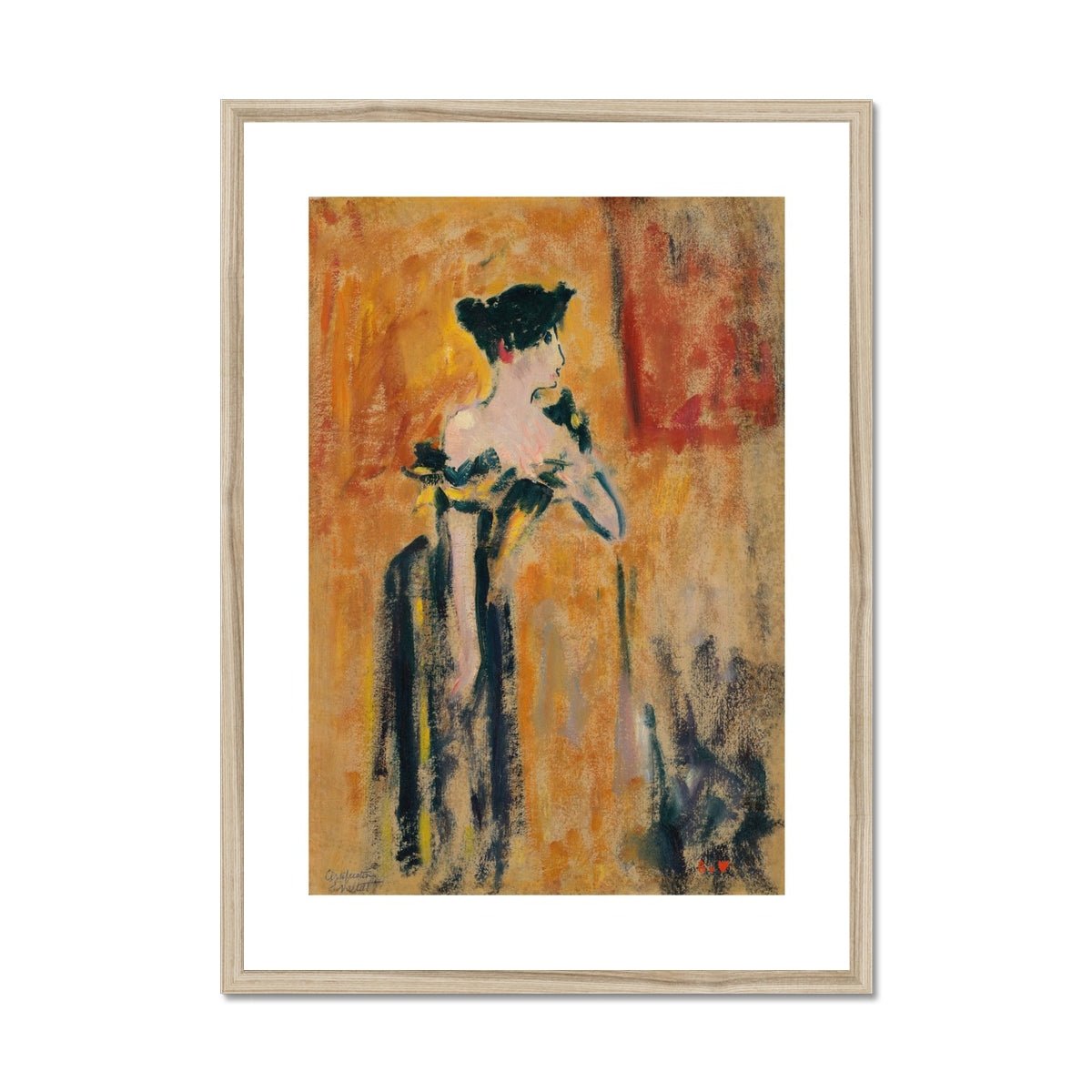 Wonky Walls - Brune à la robe noire et jaune, 1895 - Louis Valtat - Art Prints & Framed Canvases