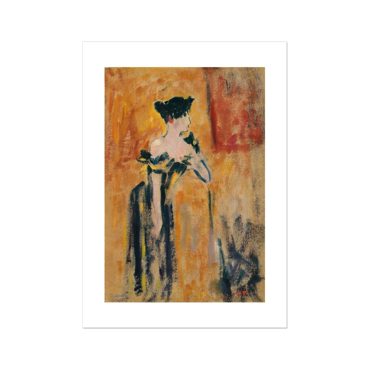 Wonky Walls - Brune à la robe noire et jaune, 1895 - Louis Valtat - Art Prints & Framed Canvases