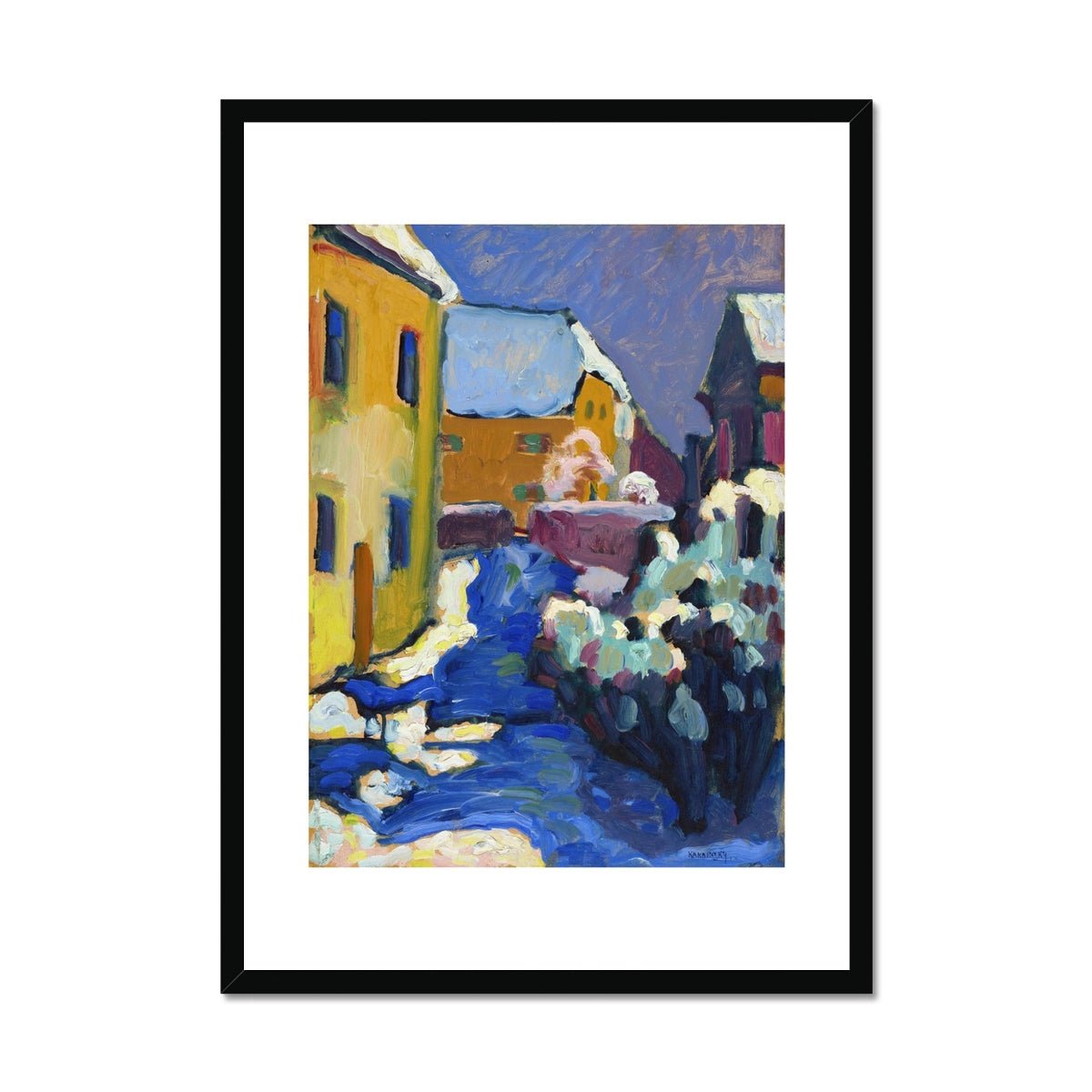 Wonky Walls - Cemetery & Rectory in Kochel, 1909 - Wassily Kandinsky - Art Prints & Framed Canvases