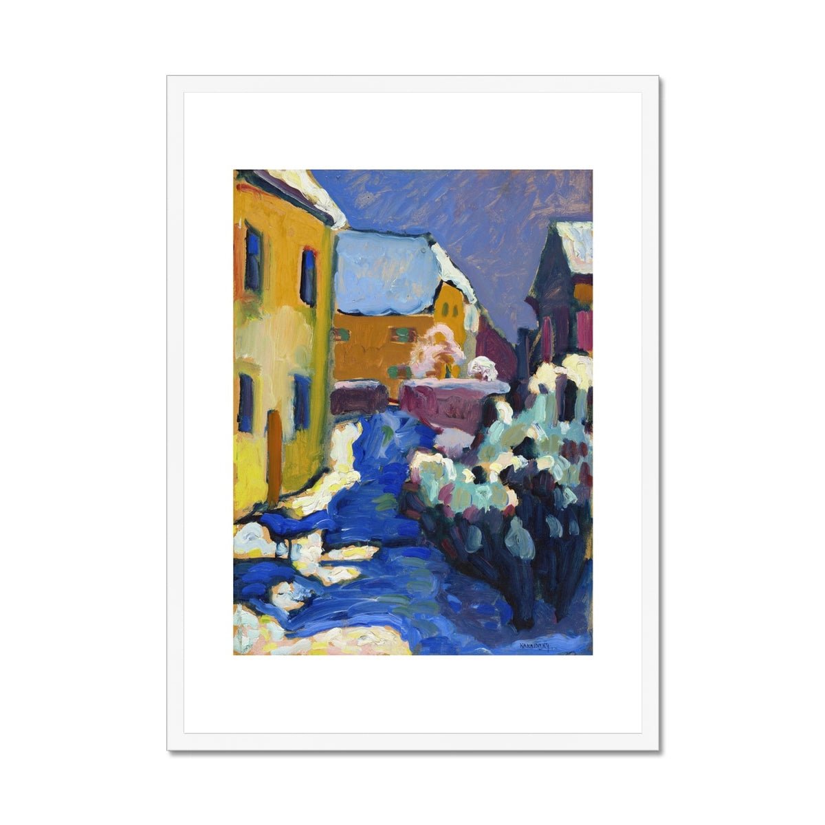 Wonky Walls - Cemetery & Rectory in Kochel, 1909 - Wassily Kandinsky - Art Prints & Framed Canvases