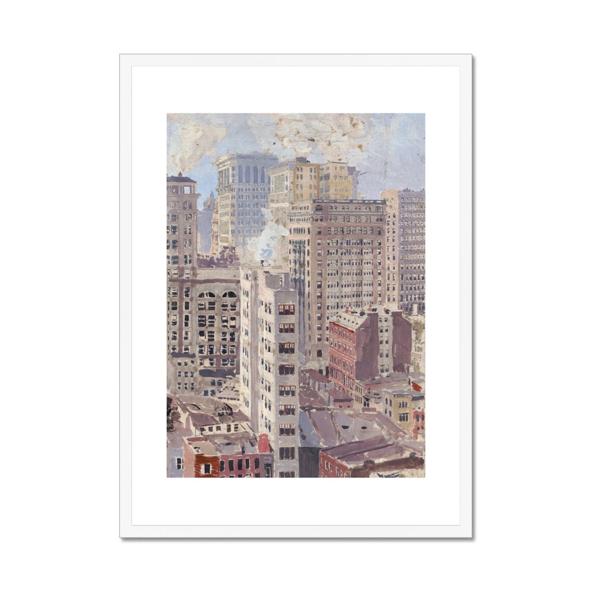 Wonky Walls - City Skyscrapers, 1901 - Otto Henry Bacher - Art Prints & Framed Canvases