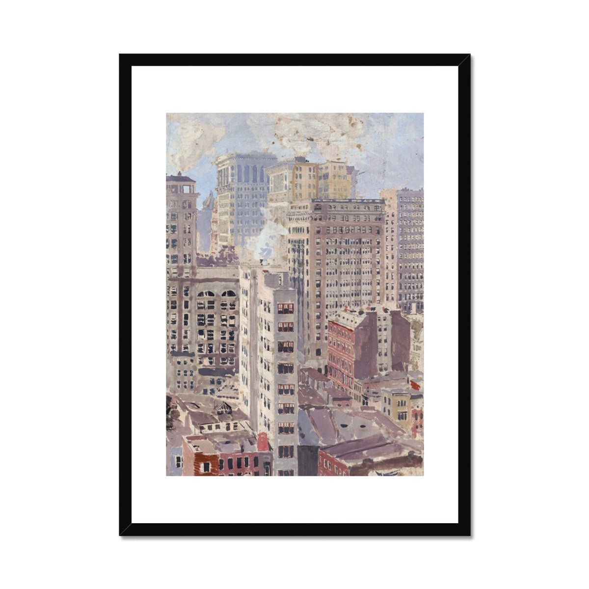 Wonky Walls - City Skyscrapers, 1901 - Otto Henry Bacher - Art Prints & Framed Canvases