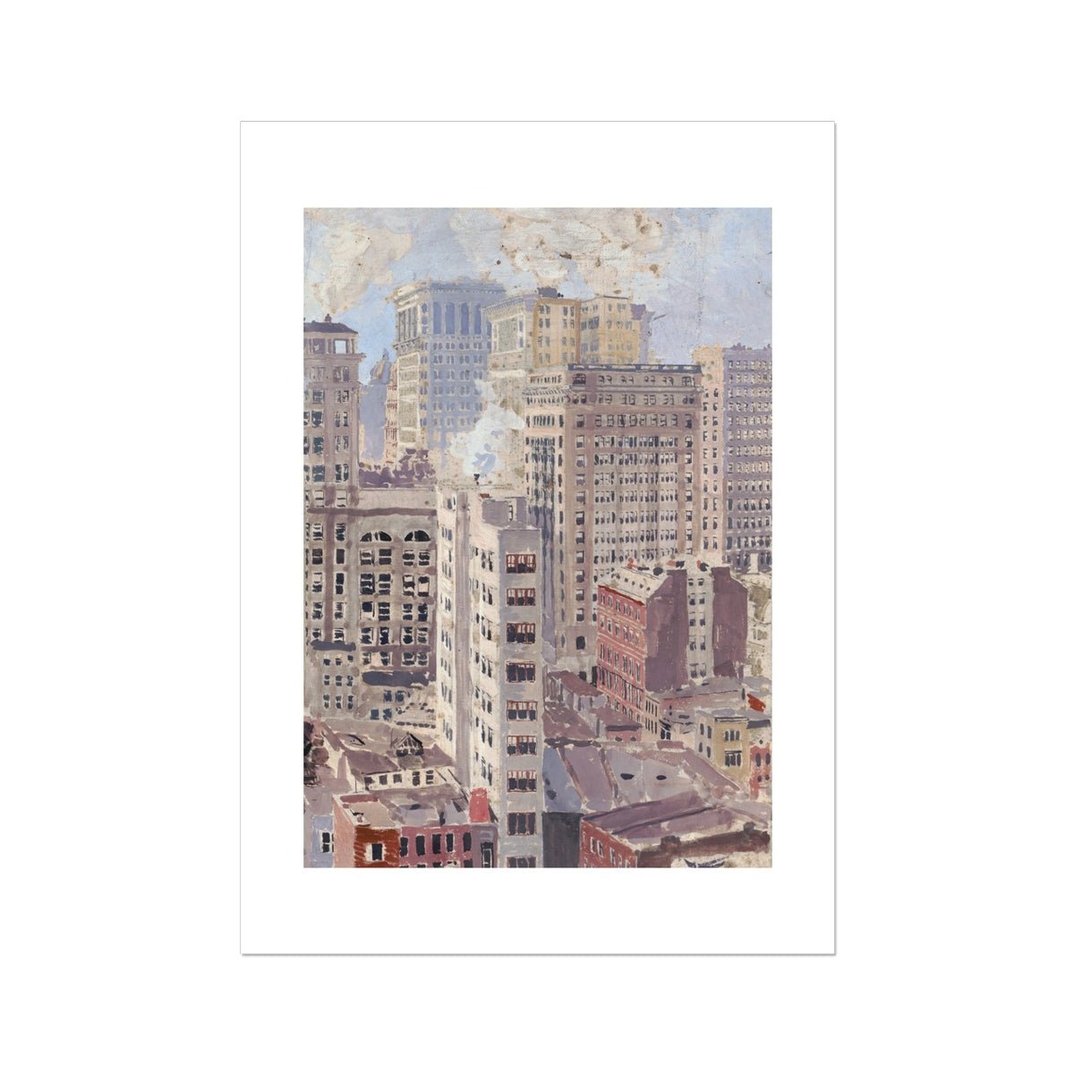 Wonky Walls - City Skyscrapers, 1901 - Otto Henry Bacher - Art Prints & Framed Canvases