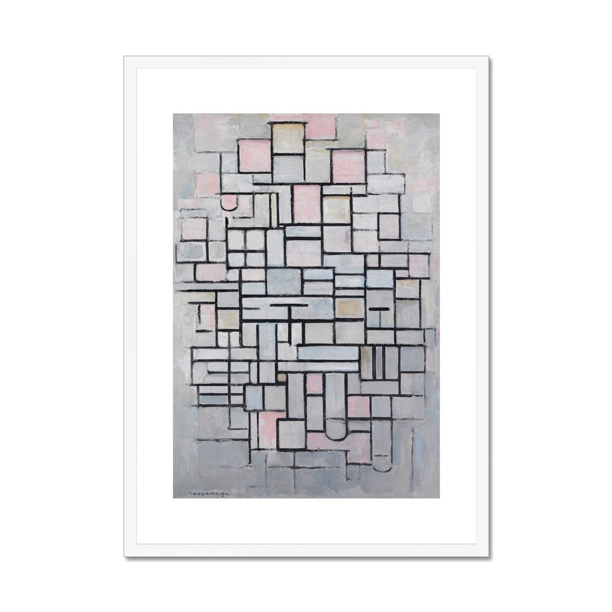 Wonky Walls - Composition No IV, 1914 - Piet Mondrian - Art Prints & Framed Canvases