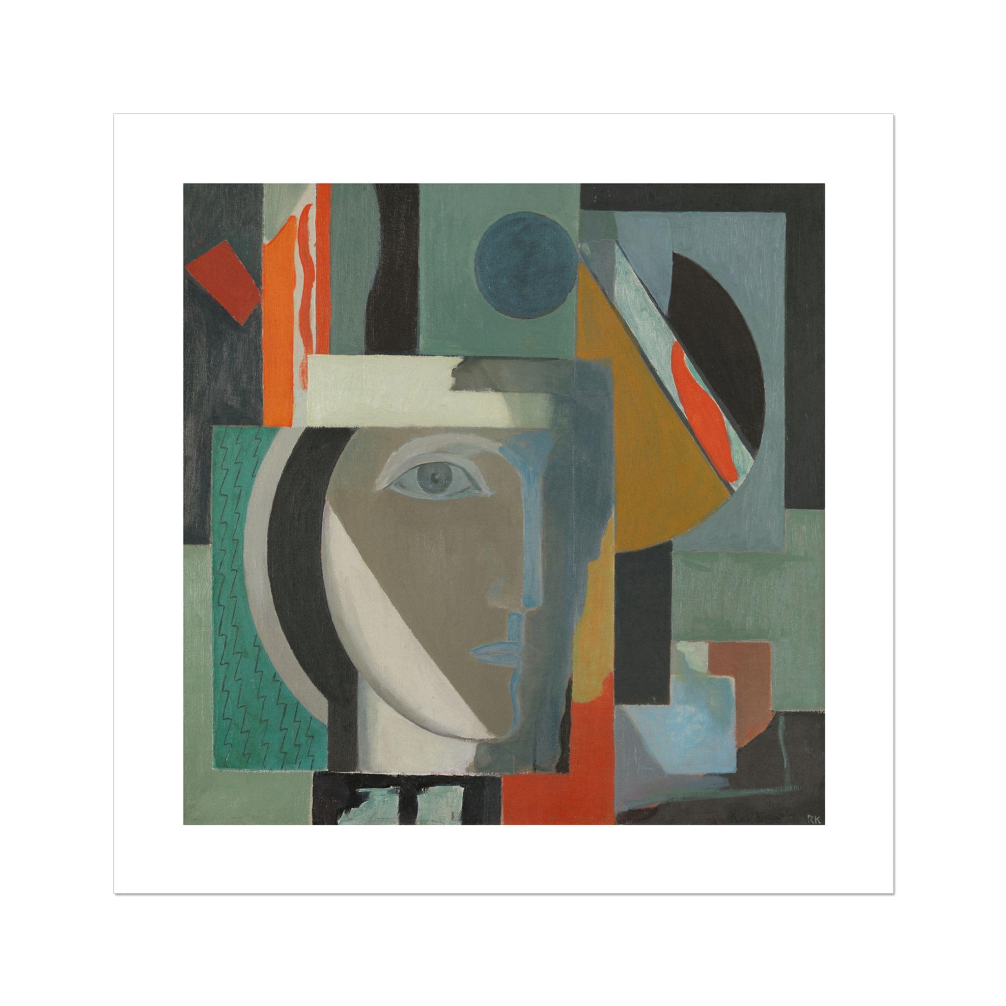 Wonky Walls - Composition with a Head, 1925 - Ragnhild Kaarbø - Art Prints & Framed Canvases