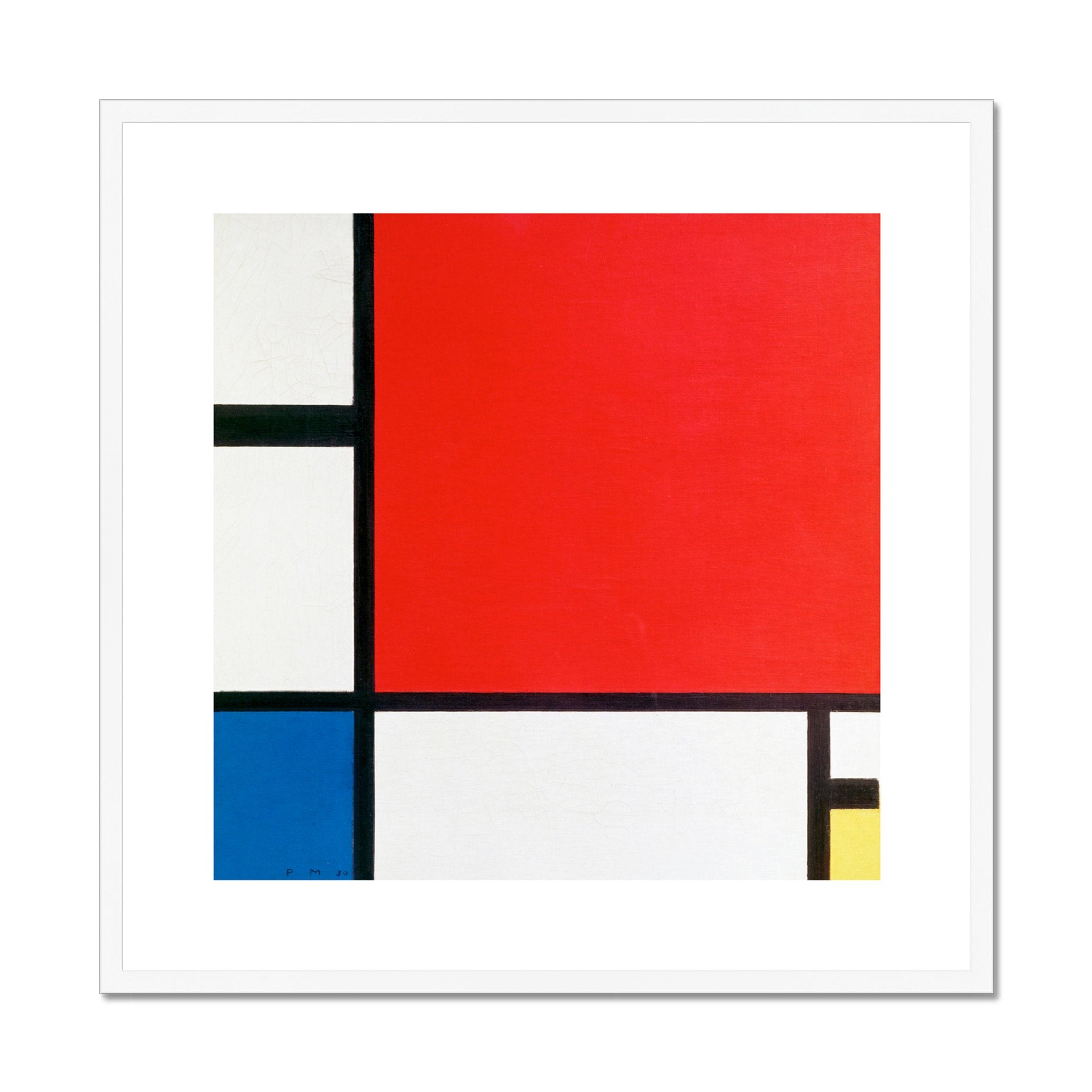 Wonky Walls - Composition with Red, Blue, & Yellow, 1930 - Piet Mondrian - Art Prints & Framed Canvases