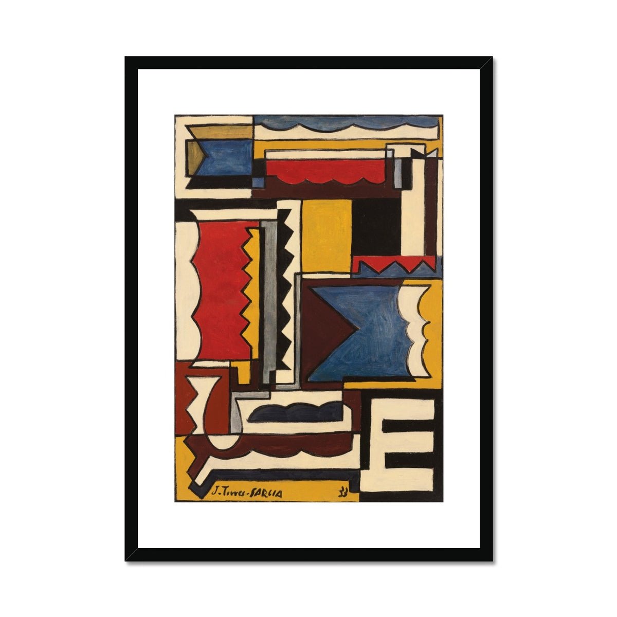 Wonky Walls - Estructura Con Formas Trabadas, 1933 - Joaquín Torres - García - Art Prints & Framed Canvases