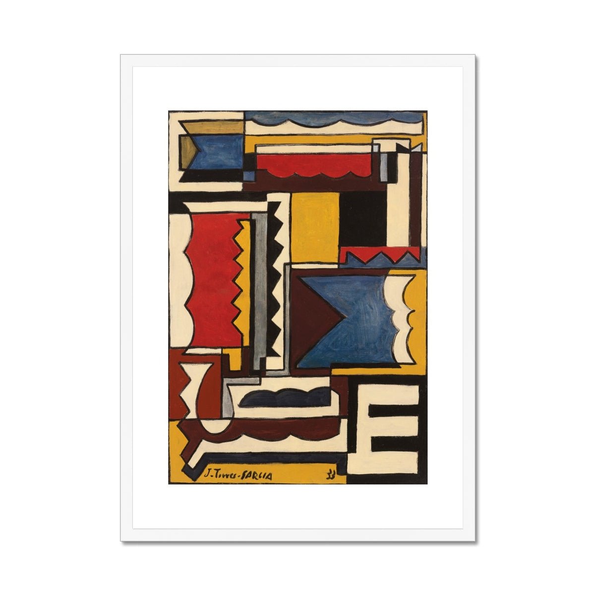 Wonky Walls - Estructura Con Formas Trabadas, 1933 - Joaquín Torres - García - Art Prints & Framed Canvases