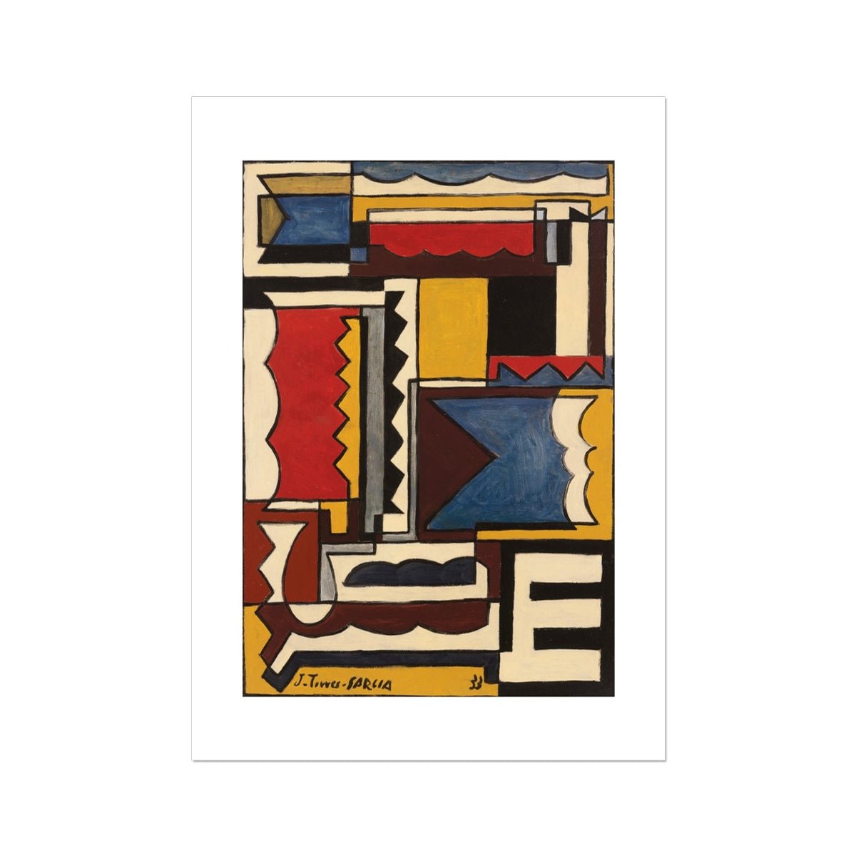 Wonky Walls - Estructura Con Formas Trabadas, 1933 - Joaquín Torres - García - Art Prints & Framed Canvases