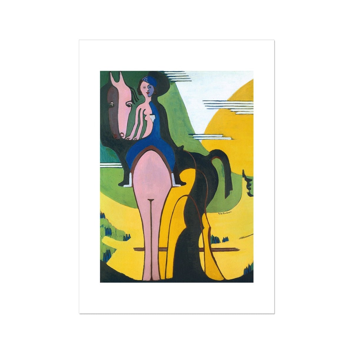 Wonky Walls - Female Rider, 1931 - 1932 - Ernst Ludwig Kirchner - Art Prints & Framed Canvases