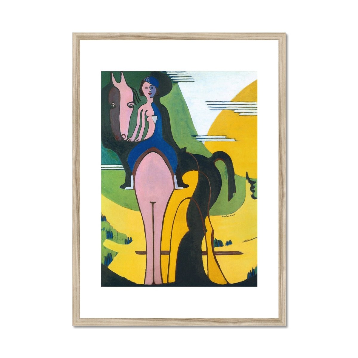 Wonky Walls - Female Rider, 1931 - 1932 - Ernst Ludwig Kirchner - Art Prints & Framed Canvases