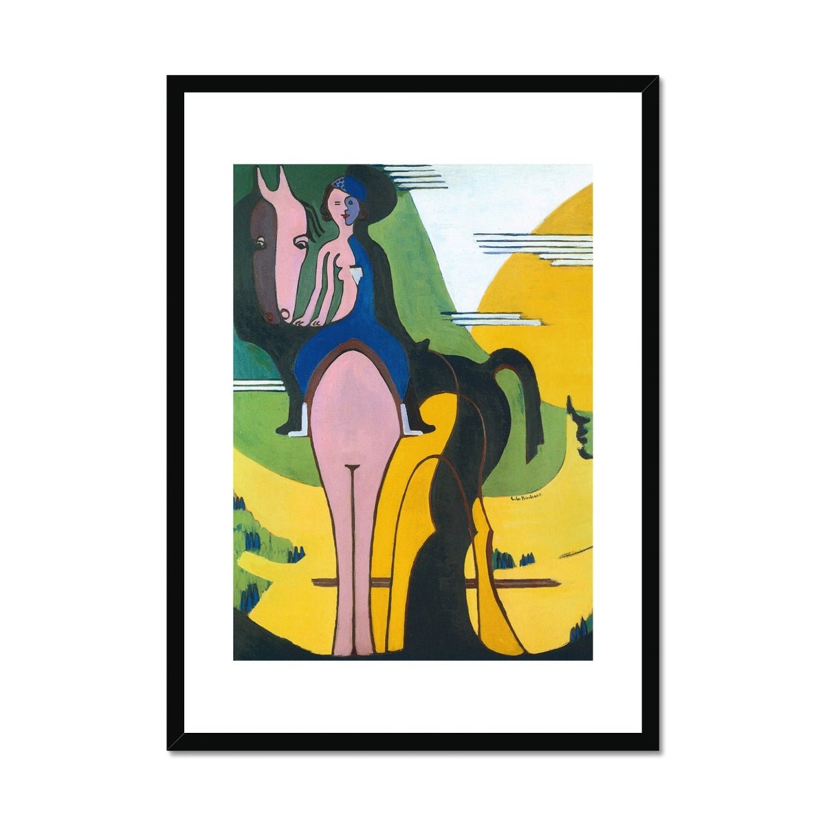 Wonky Walls - Female Rider, 1931 - 1932 - Ernst Ludwig Kirchner - Art Prints & Framed Canvases