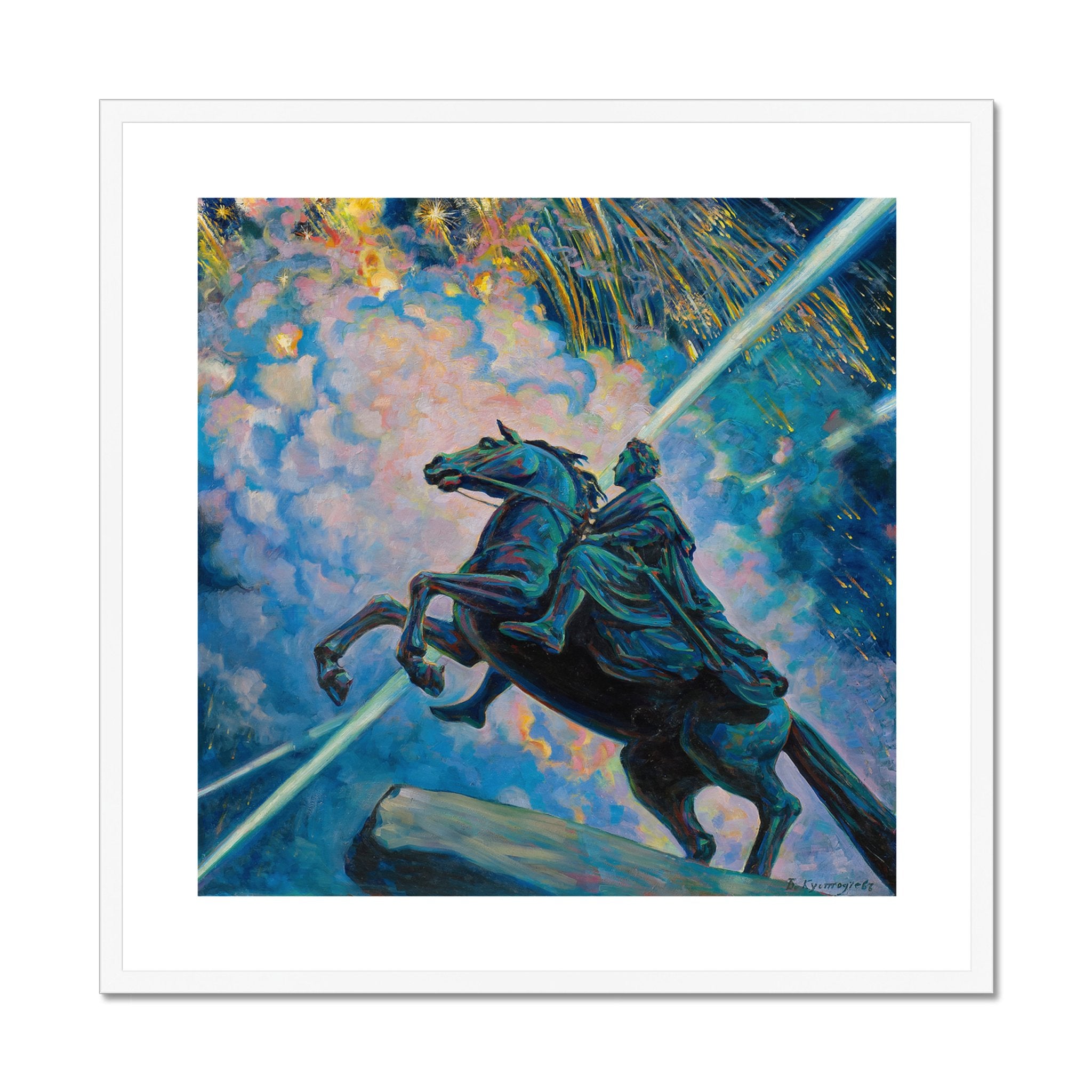 Wonky Walls - Fireworks, The Bronze Horseman - Boris Kustodiev - Art Prints & Framed Canvases