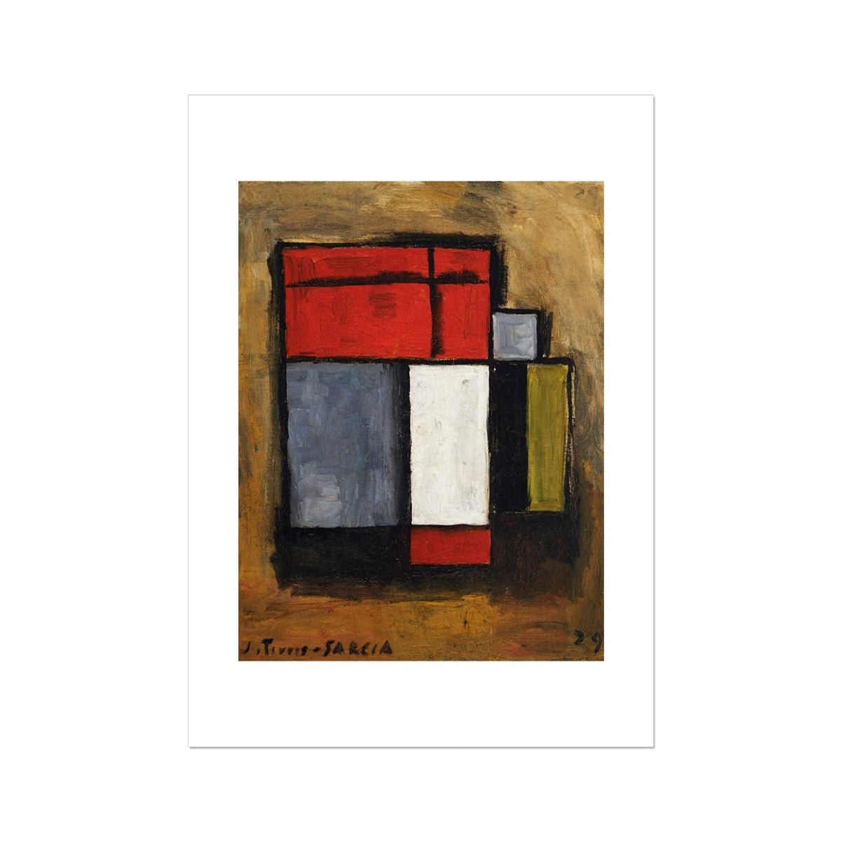 Wonky Walls - Formas Abstractas, 1929 - Joaquín Torres - García - Art Prints & Framed Canvases