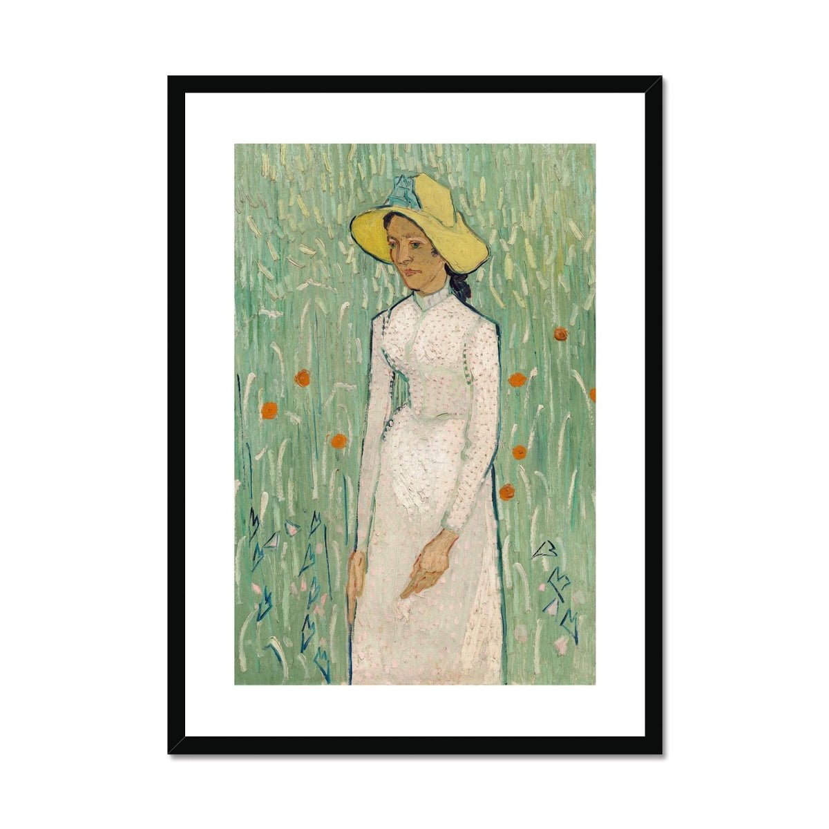 Wonky Walls - Girl in White, 1890 - Vincent van Gogh - Art Prints & Framed Canvases