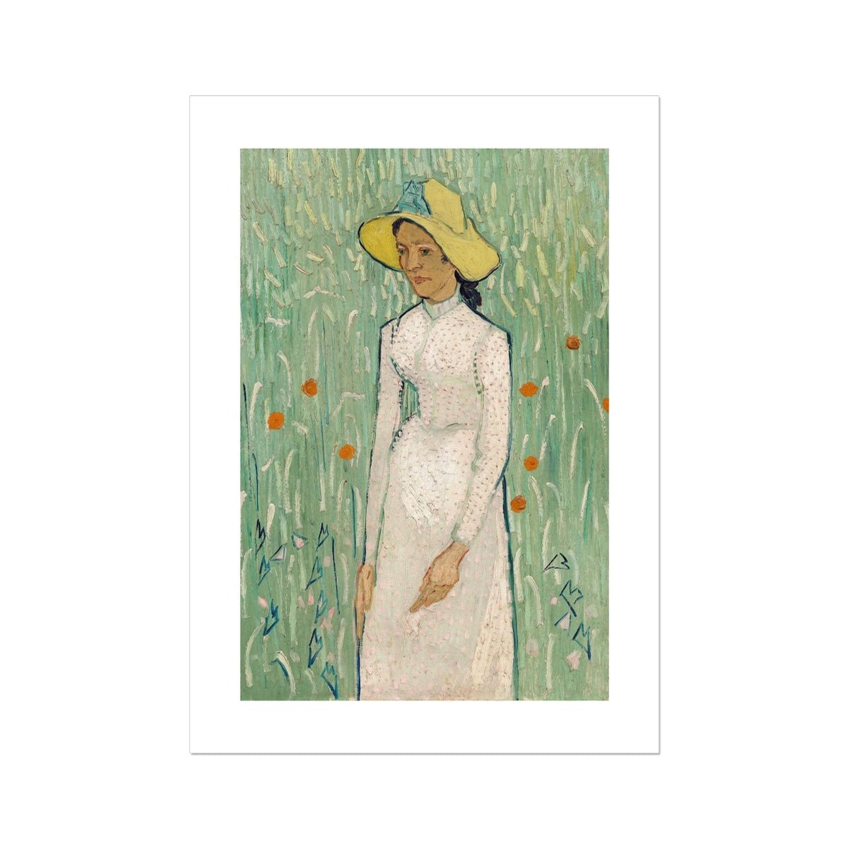 Wonky Walls - Girl in White, 1890 - Vincent van Gogh - Art Prints & Framed Canvases