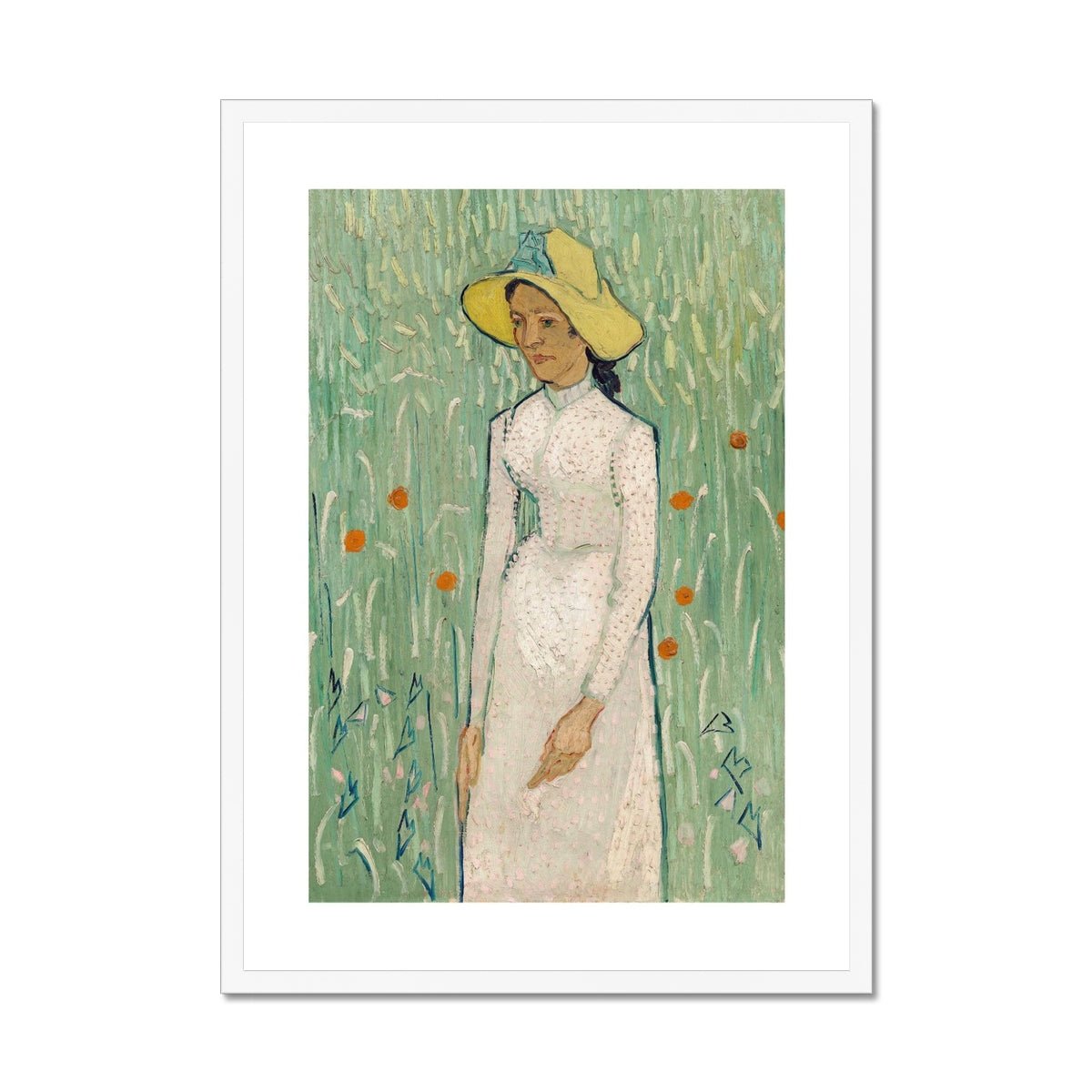 Wonky Walls - Girl in White, 1890 - Vincent van Gogh - Art Prints & Framed Canvases