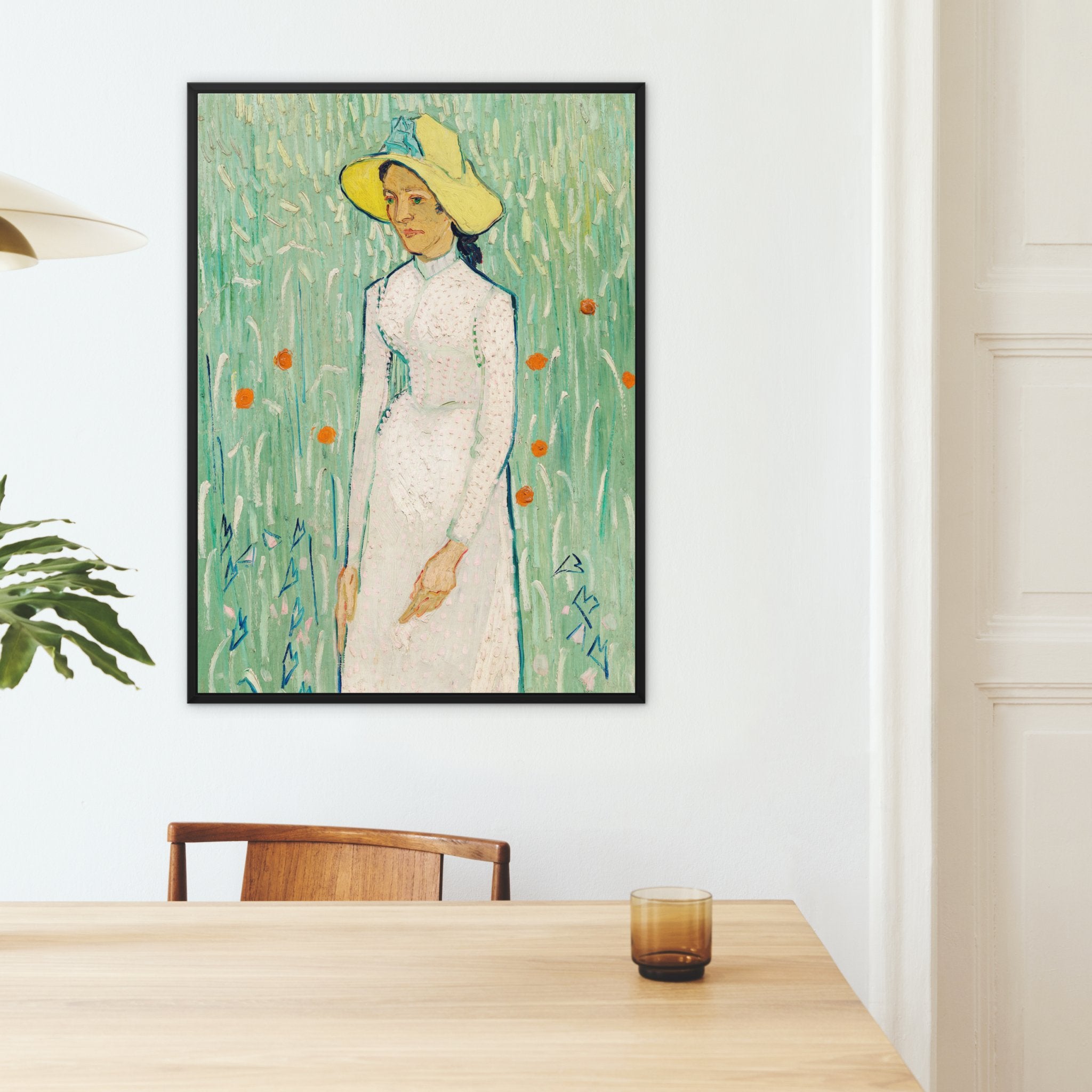 Wonky Walls - Girl in White, 1890 - Framed Canvas - Vincent van Gogh - Art Prints & Framed Canvases