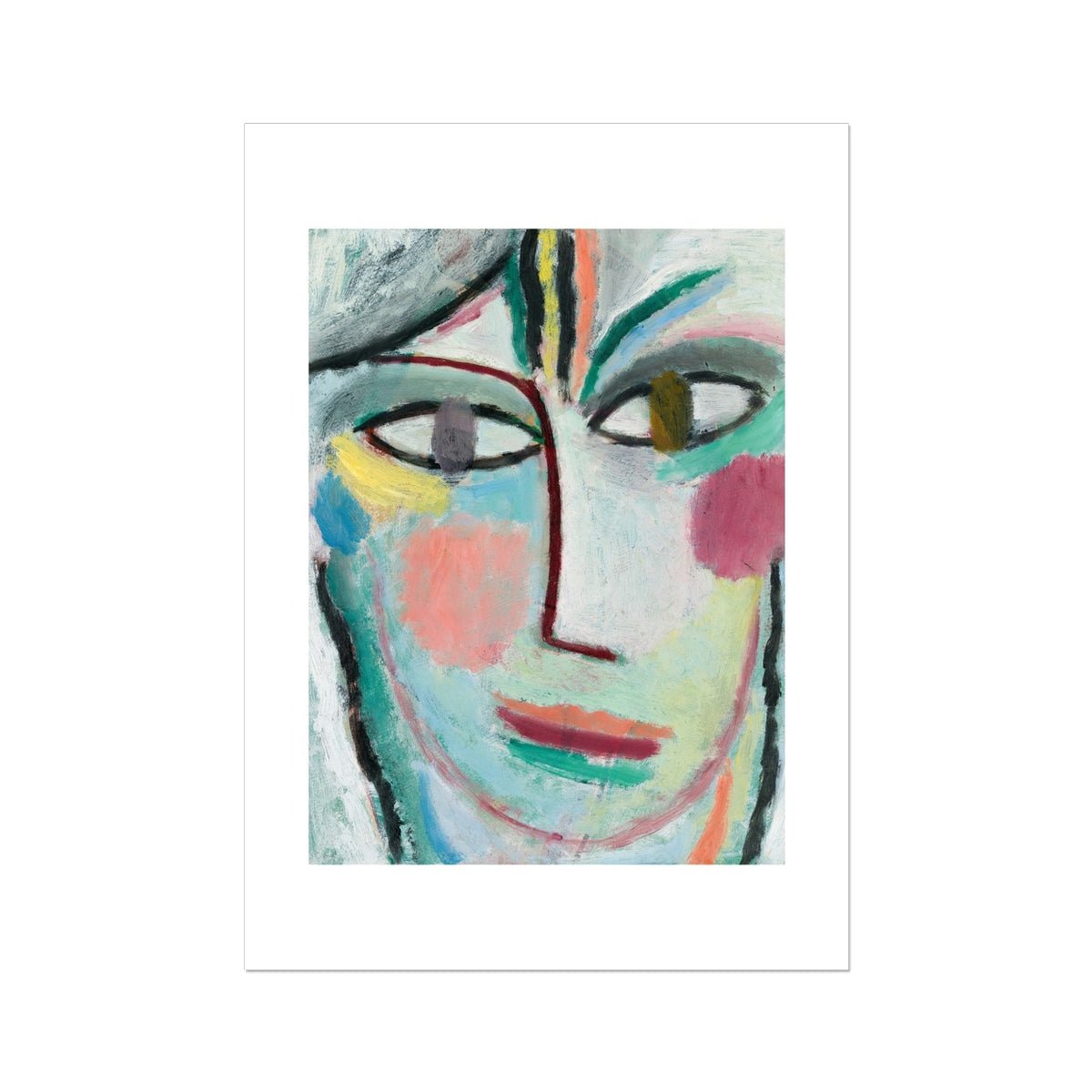 Wonky Walls - Head Of A Woman, Femina, 1922 - Alexej von Jawlensky - Art Prints & Framed Canvases