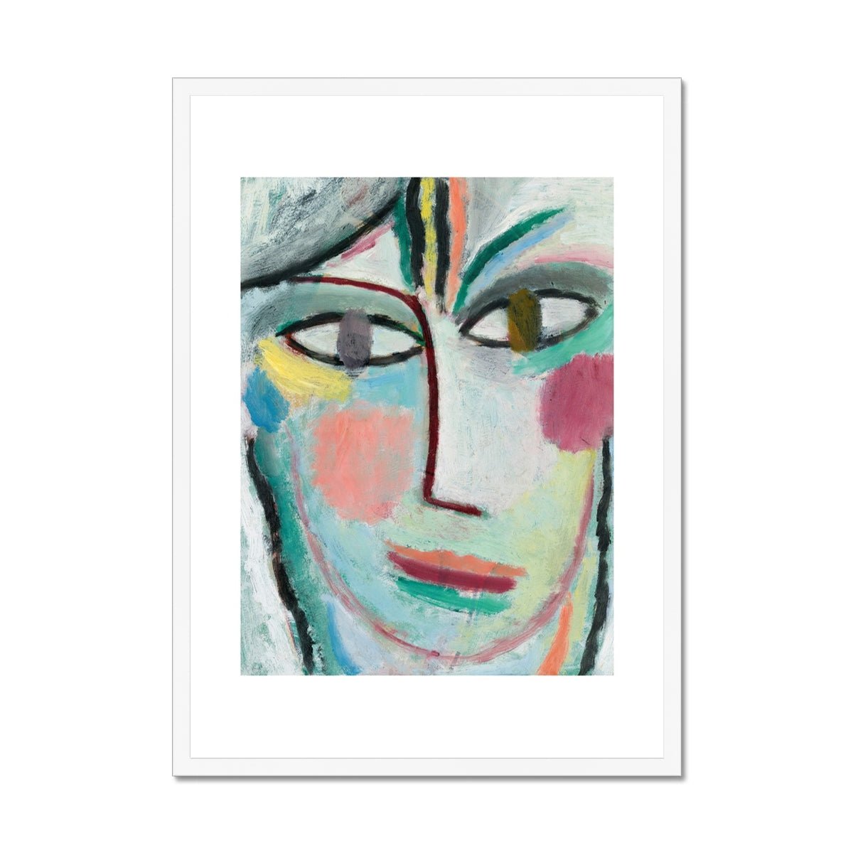 Wonky Walls - Head Of A Woman, Femina, 1922 - Alexej von Jawlensky - Art Prints & Framed Canvases