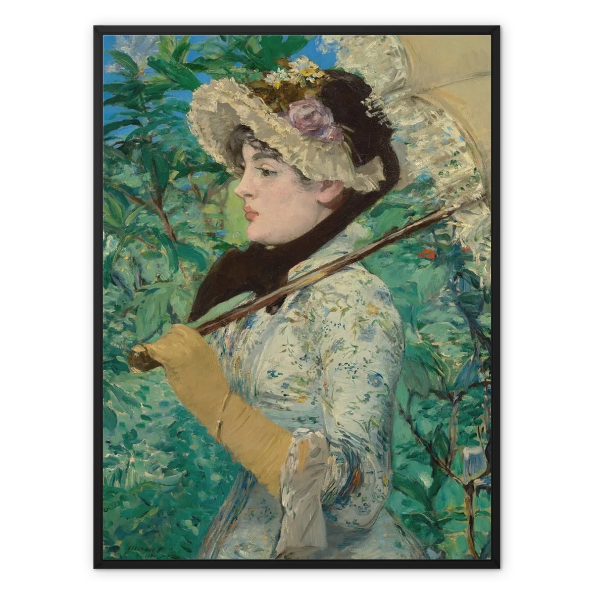 Wonky Walls - Jeanne (Spring), 1881 - Framed Canvas - Édouard Manet - Art Prints & Framed Canvases