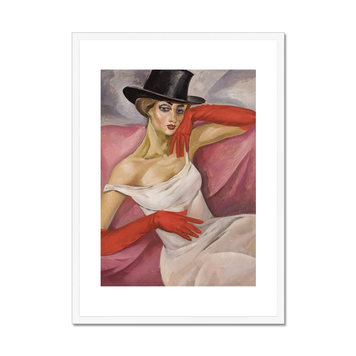 Wonky Walls - Lady in Top Hat, 1919 - Boris Grigoriev - Art Prints & Framed Canvases