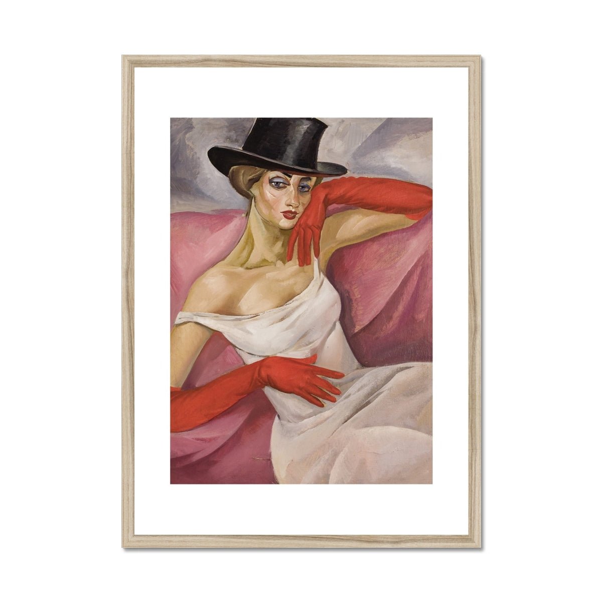 Wonky Walls - Lady in Top Hat, 1919 - Boris Grigoriev - Art Prints & Framed Canvases