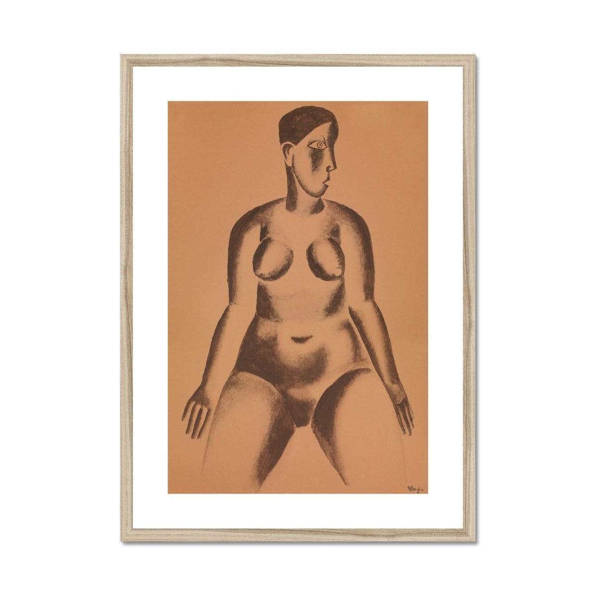 Wonky Walls - Nude Framed Print - Prodigi - Art Prints & Framed Canvases