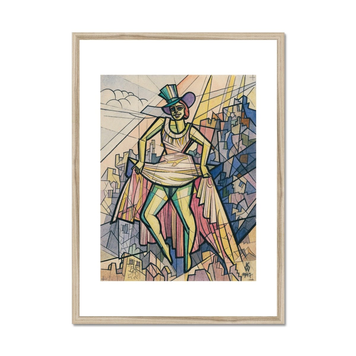 Wonky Walls - Ohne Titel (Frauenfigur), 1947 - Karl Wiener - Art Prints & Framed Canvases