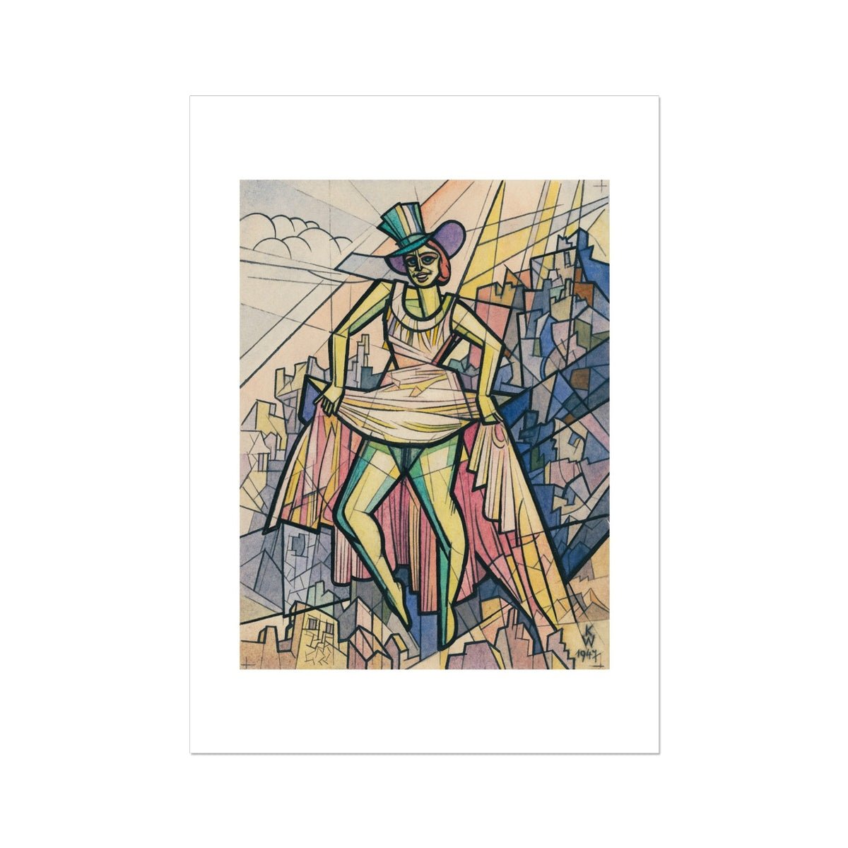 Wonky Walls - Ohne Titel (Frauenfigur), 1947 - Karl Wiener - Art Prints & Framed Canvases