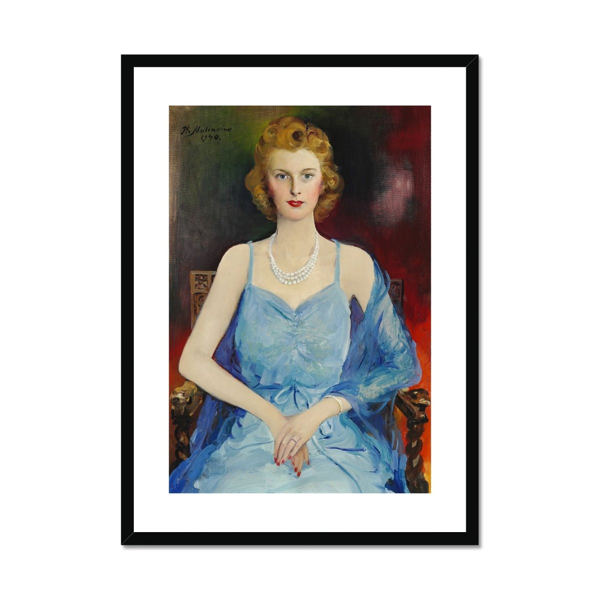 Wonky Walls - Portrait of Else Prior Havemann, 1940 - Filipp Malyavin - Art Prints & Framed Canvases