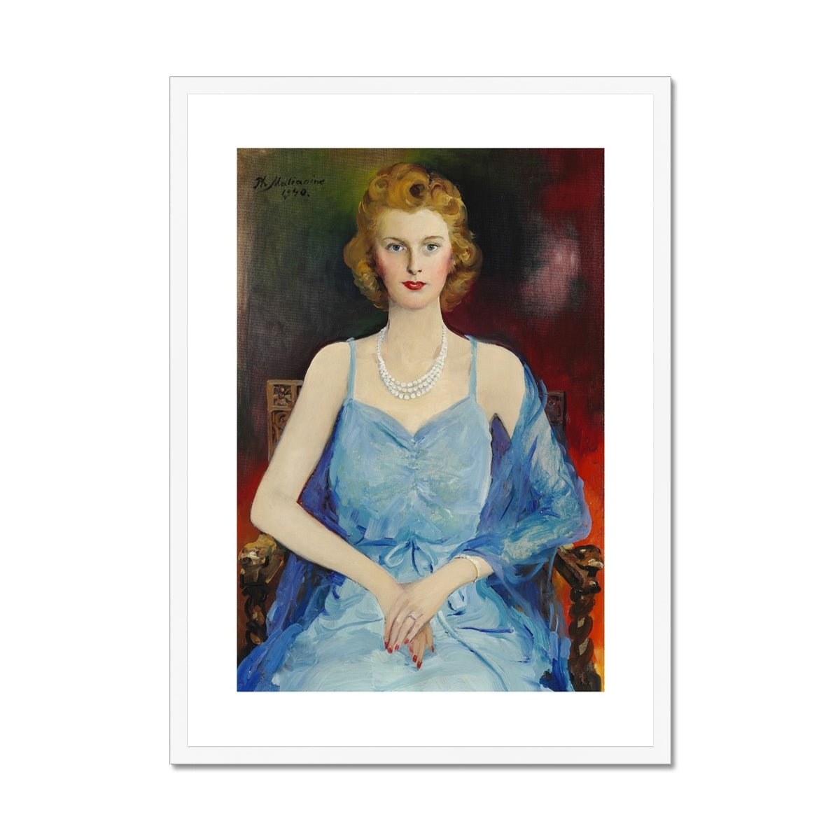 Wonky Walls - Portrait of Else Prior Havemann, 1940 - Filipp Malyavin - Art Prints & Framed Canvases