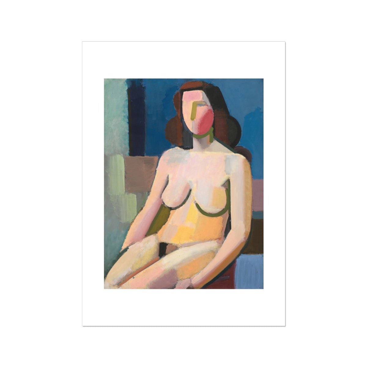 Wonky Walls - Seated Female Nude, 1940 - Vilhelm Lundstrøm - Art Prints & Framed Canvases