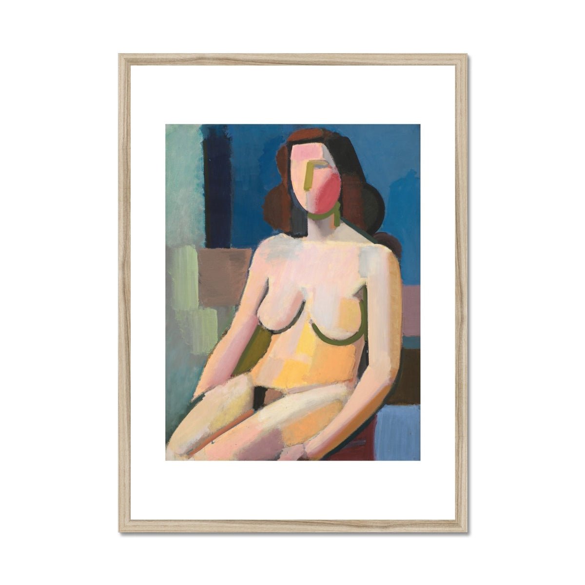 Wonky Walls - Seated Female Nude, 1940 - Vilhelm Lundstrøm - Art Prints & Framed Canvases