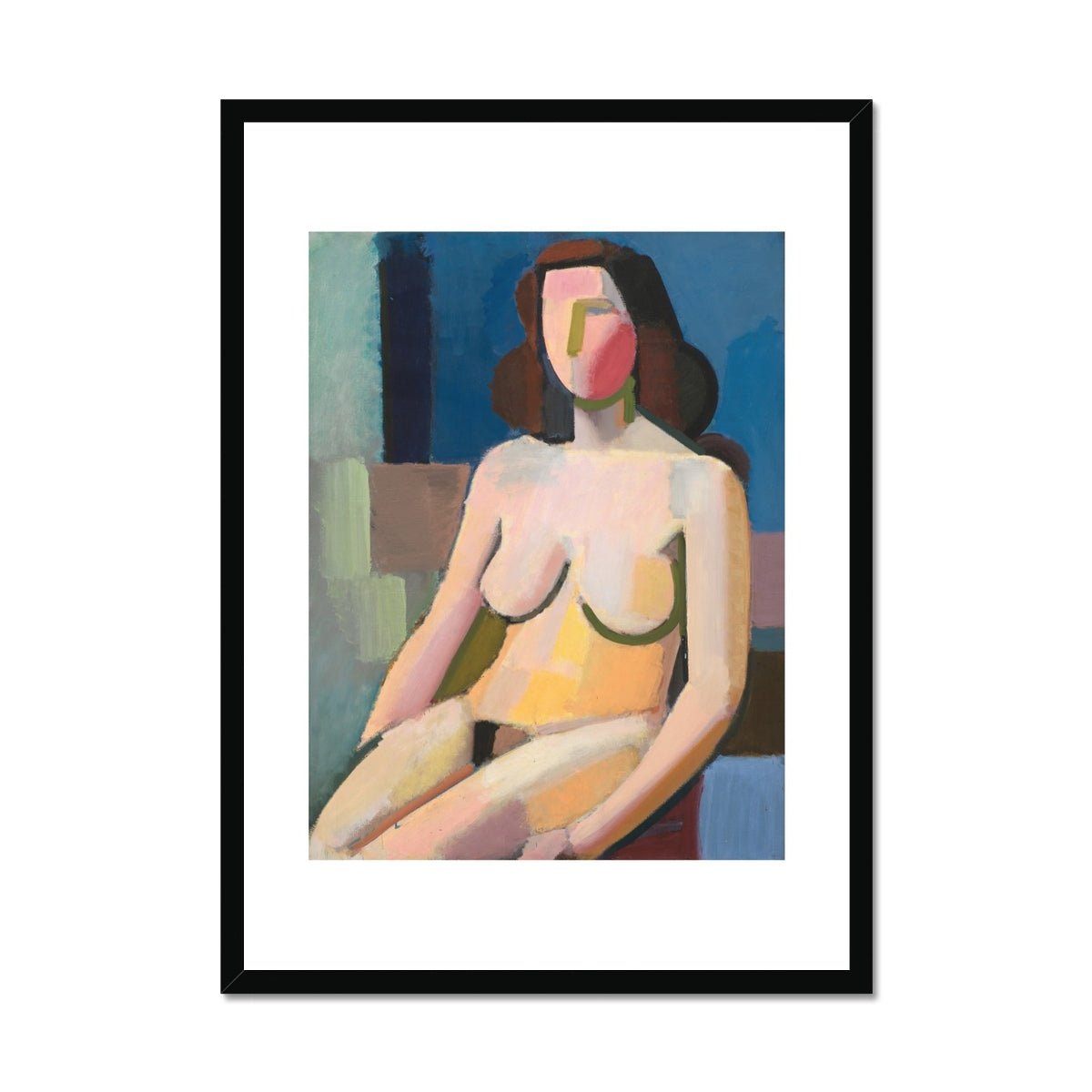 Wonky Walls - Seated Female Nude, 1940 - Vilhelm Lundstrøm - Art Prints & Framed Canvases