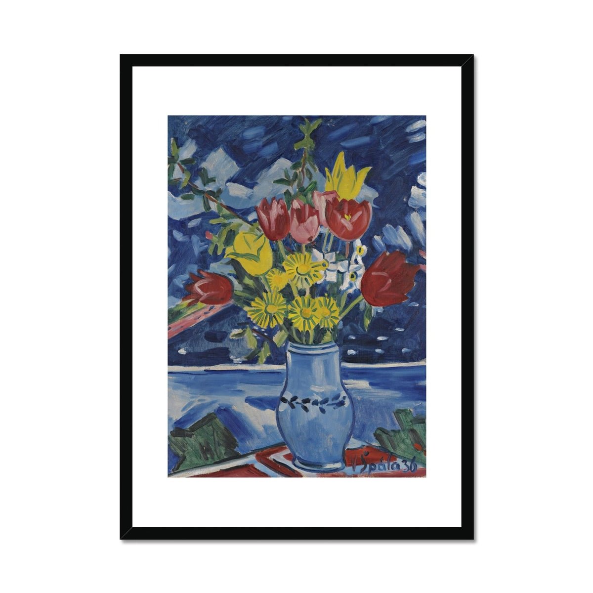 Wonky Walls - Still Life of Flowers in a Vase - Václav Špála - Art Prints & Framed Canvases