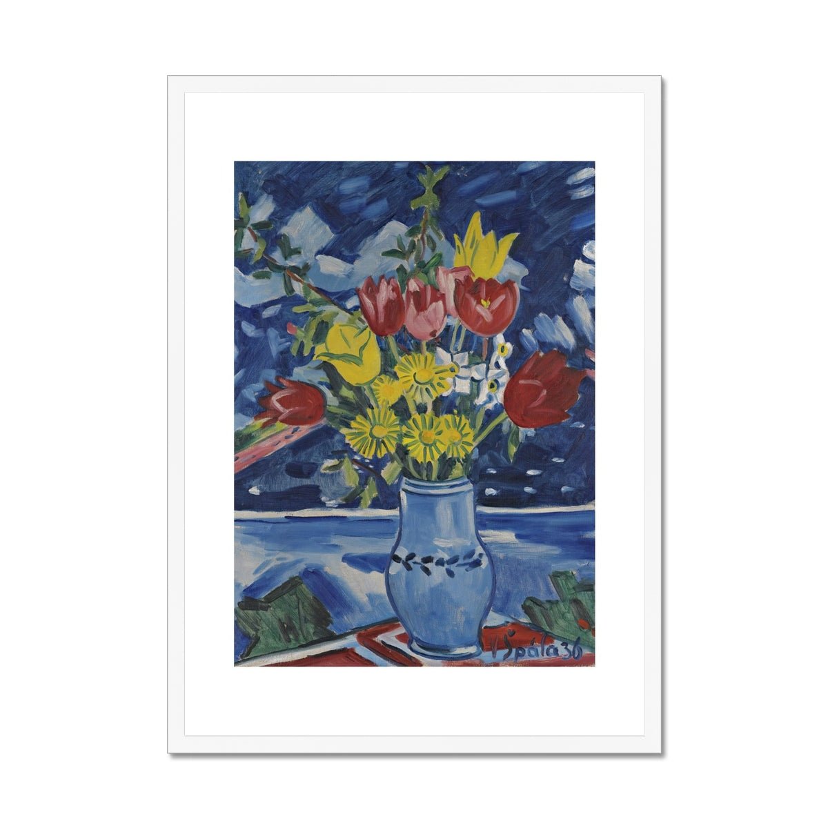 Wonky Walls - Still Life of Flowers in a Vase - Václav Špála - Art Prints & Framed Canvases