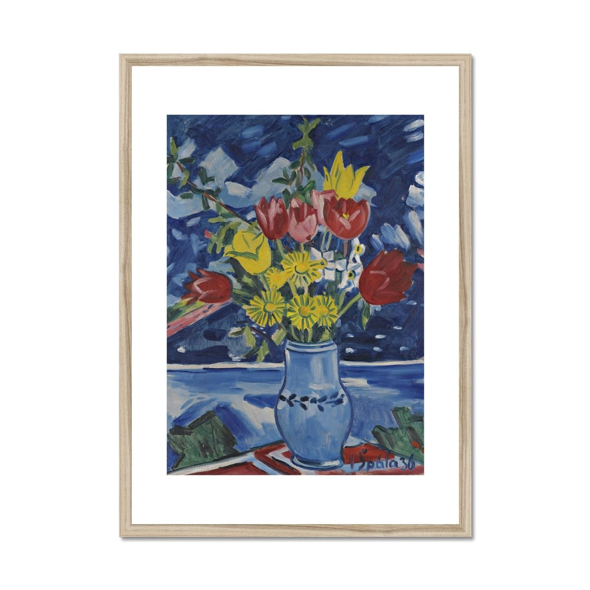 Wonky Walls - Still Life of Flowers in a Vase - Václav Špála - Art Prints & Framed Canvases