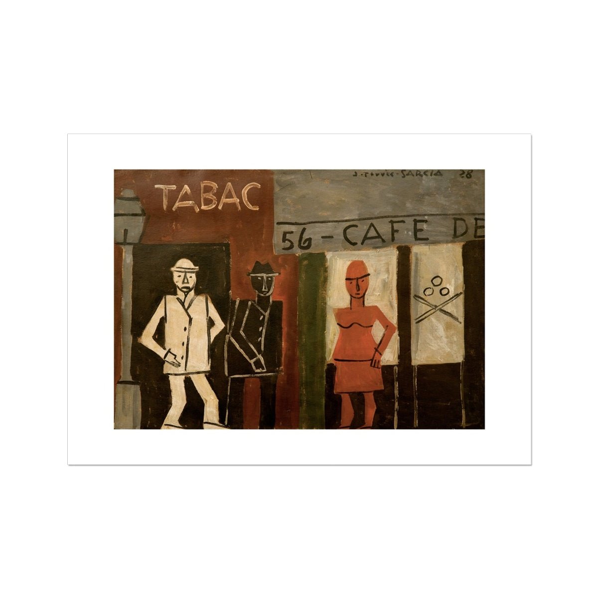 Wonky Walls - Tabac, 1928 - Joaquín Torres - García - Art Prints & Framed Canvases