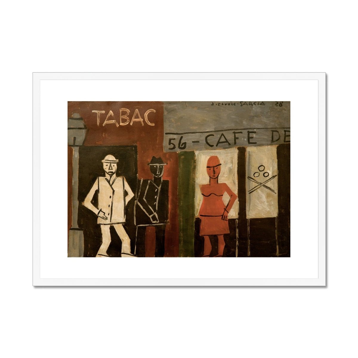 Wonky Walls - Tabac, 1928 - Joaquín Torres - García - Art Prints & Framed Canvases