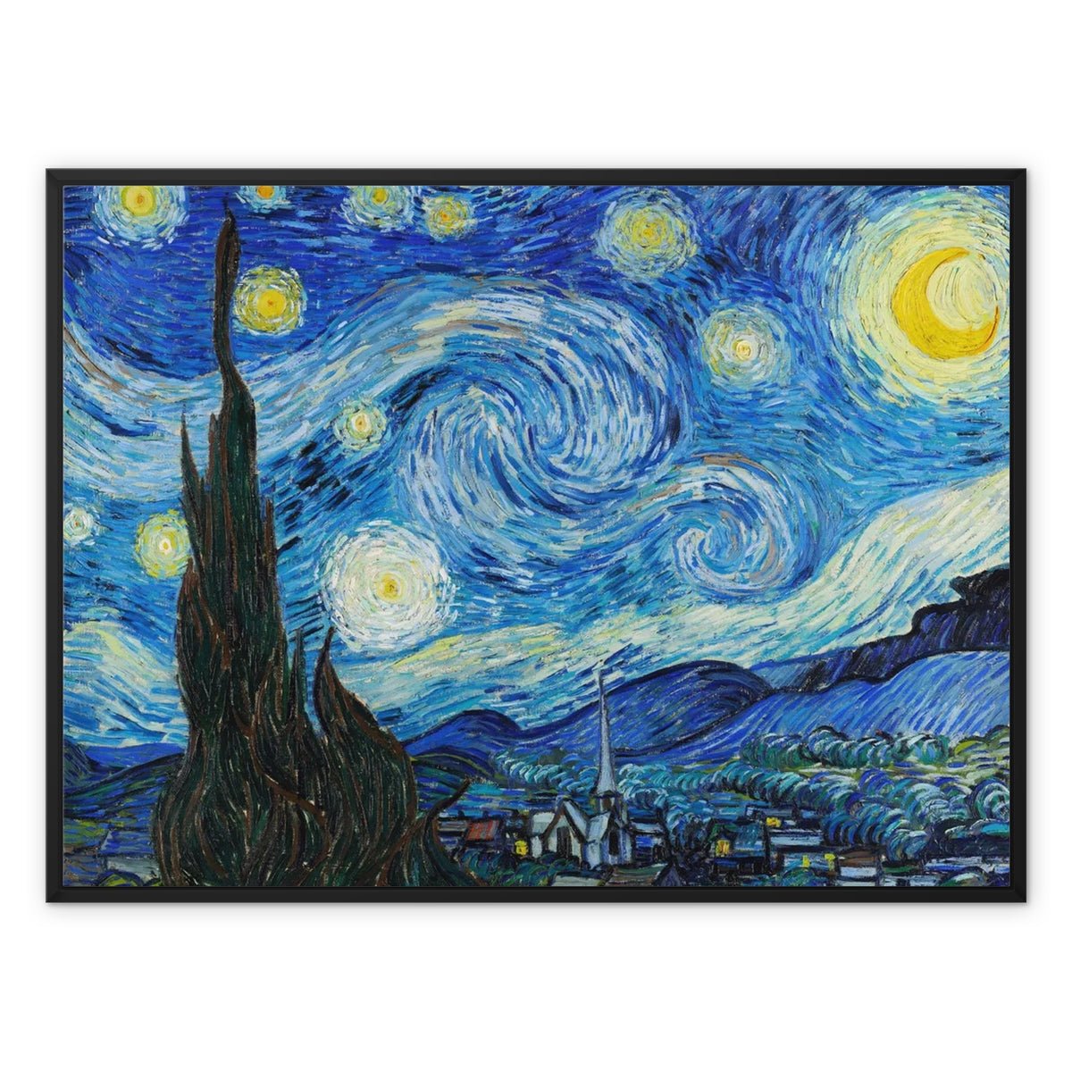 Wonky Walls - The Starry Night, 1889 - Framed Canvas - Vincent van Gogh - Art Prints & Framed Canvases