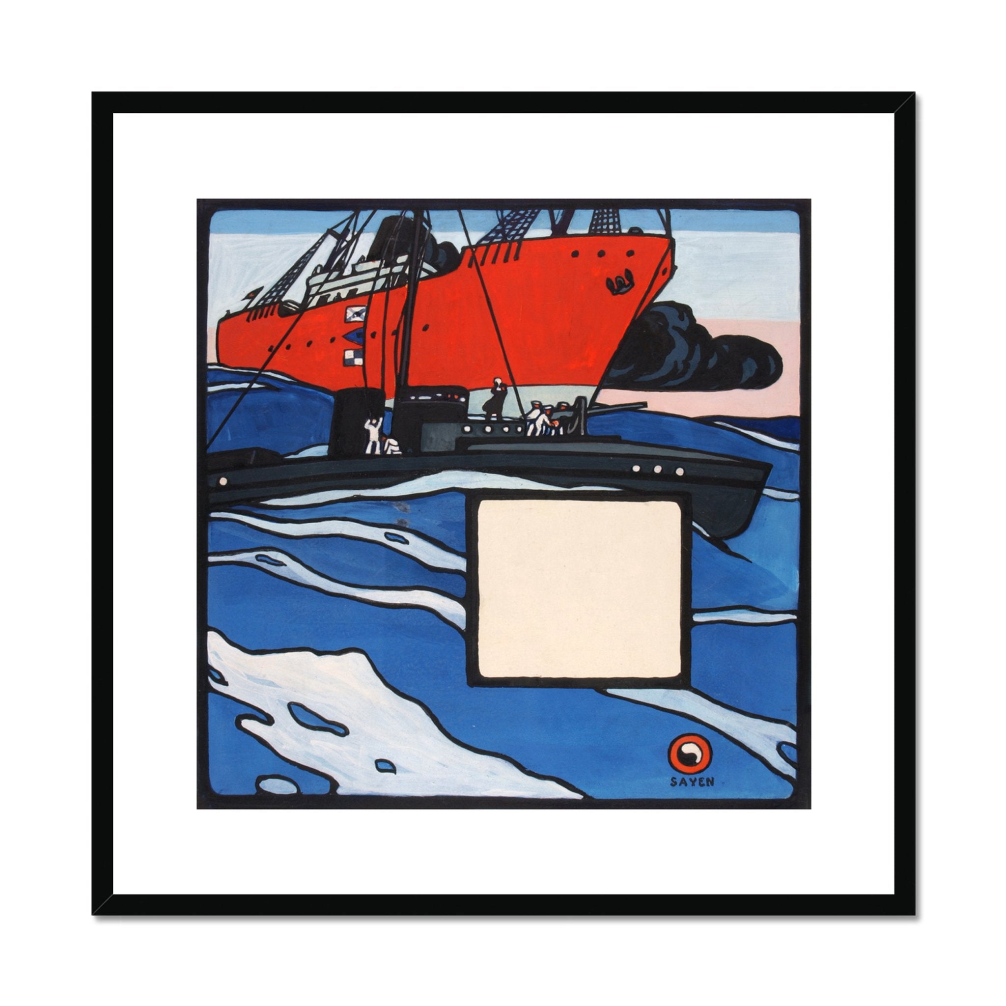 Wonky Walls - Untitled, (Naval Action) - Henry Lyman Saÿen - Art Prints & Framed Canvases