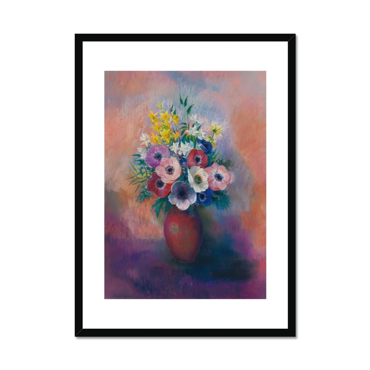 Wonky Walls - Vase D’anémones - Odilon Redon - Art Prints & Framed Canvases