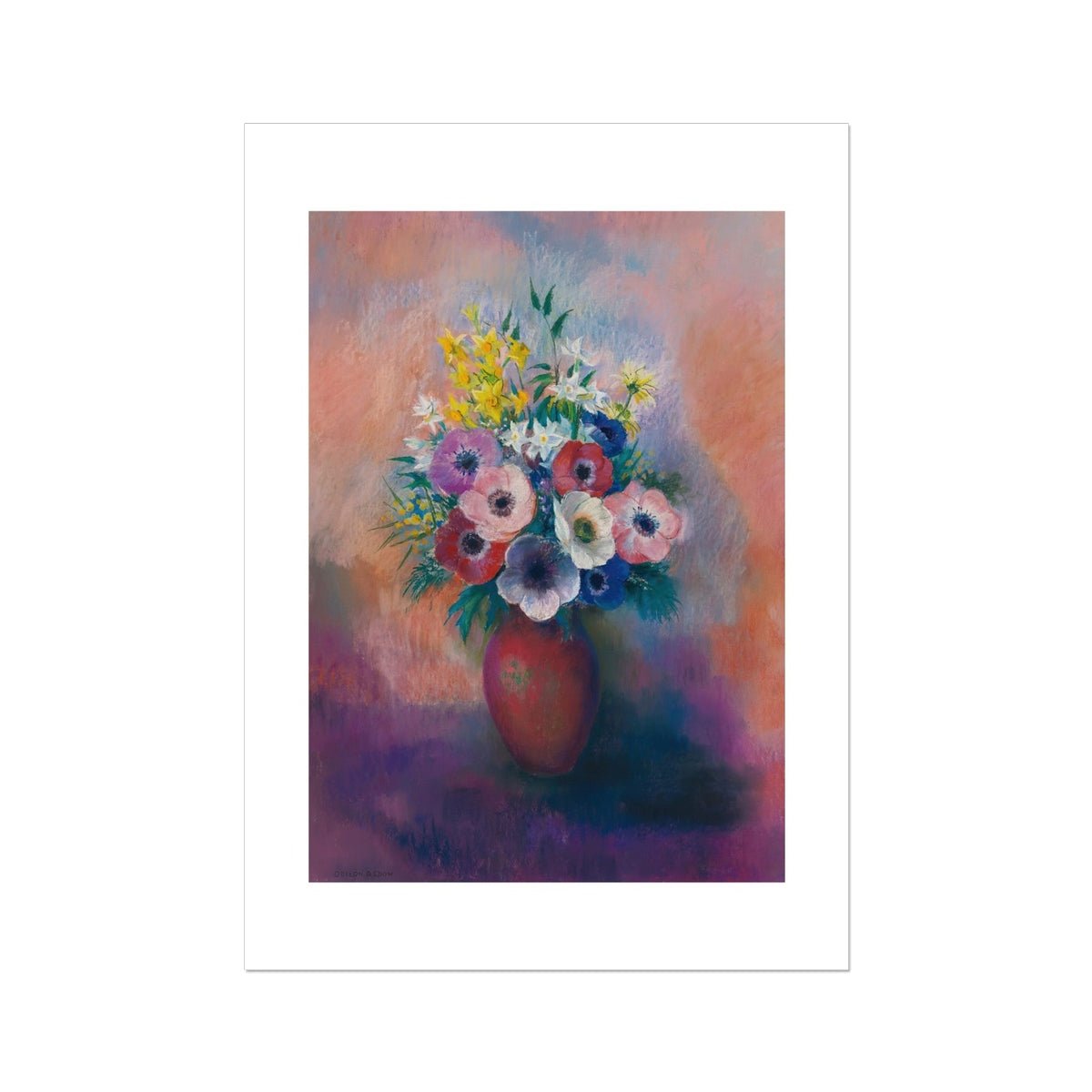 Wonky Walls - Vase D’anémones - Odilon Redon - Art Prints & Framed Canvases