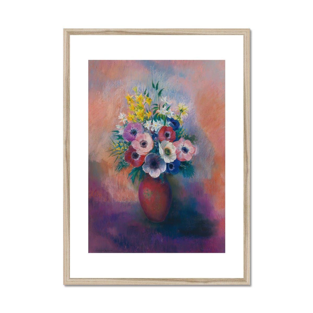 Wonky Walls - Vase D’anémones - Odilon Redon - Art Prints & Framed Canvases