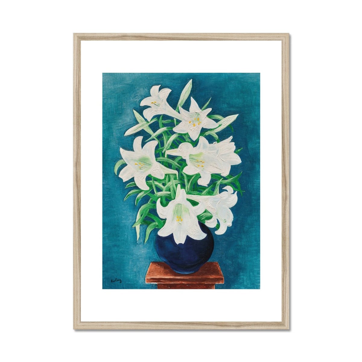 Wonky Walls - Vase de lys, 1935 - Moïse Kisling - Art Prints & Framed Canvases